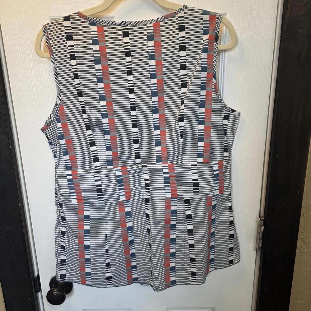 CATO Women's Sleeveless V-Neck Patterned Top Size Large NWOT - Picture 5 of 7
